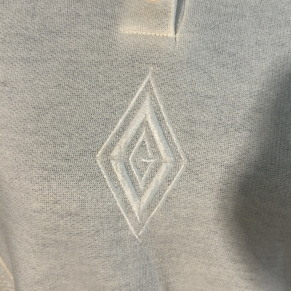 Vintage Ivory Geometric Polo Neck Sweater - Picture 3 of 5